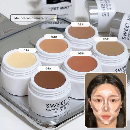 Moisturizing Concealer Cream Face Makeup Brown Contouring Waterproof Oil-Control Foundation Base Cover Dark Circles Acne Spots