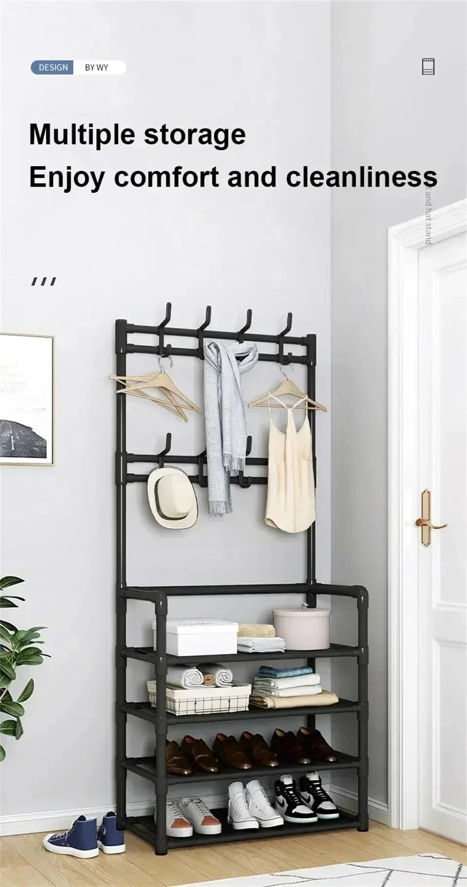 Shoe Multi-ayer Rack DIY Organizer Clothes Storage Load-bearing Organizer Hat Hanger Household Shoes  Multifunctional Shoe Rack