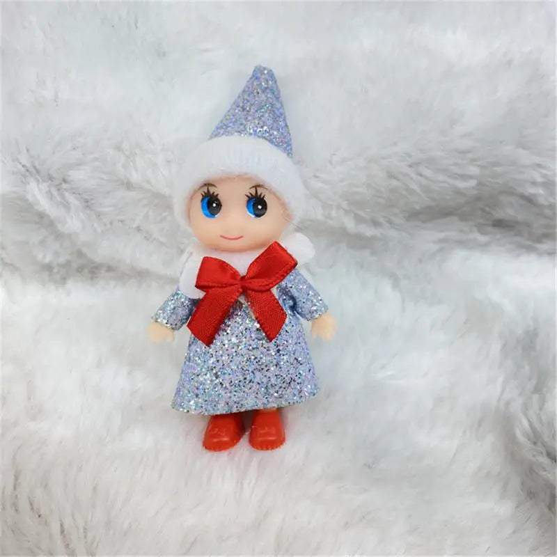 Christmas Baby Elf Dolls Kawaii Mini Babies Elf Dolls Set Plush Toys Accessories Festive Party Christmas Toys Gift for Kid Child