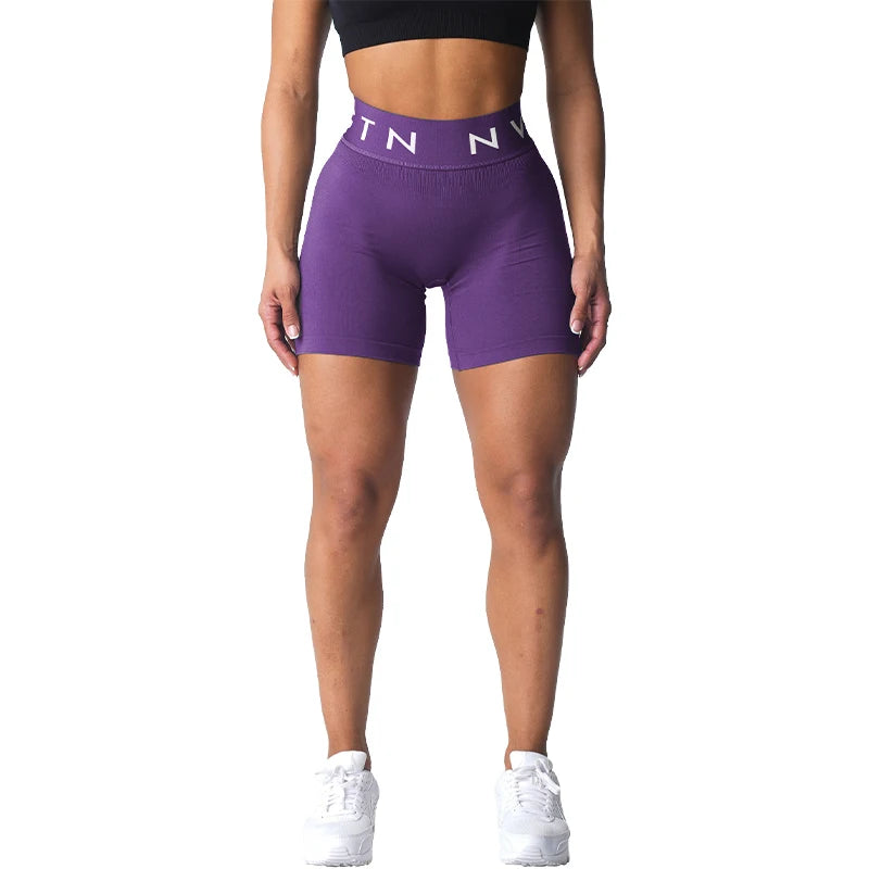 Nvgtn Sport Seamless Shorts Spandex Shorts Woman Fitness Elastic Breathable Hip-lifting Leisure Sports Running