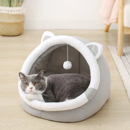 Cute Cat Bed Pet House Kitten Lounger Cushion Washable Puppy Basket Mat Soft Mat Bag Cave Cats Bed for Cats House Bed Supplies