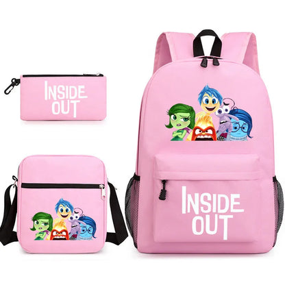 Inside Out 2 School Bag Cartoon Anime Kid Child Knapsack Teenager Printed Backpack Student Book Bag Rucksack For Children Gifts