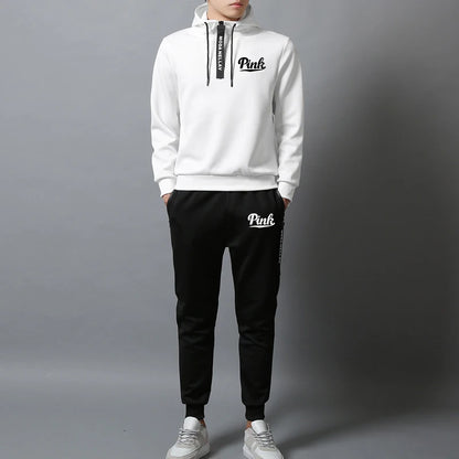 Casual Sweatshirts for Men Sweat Pants Hoodies Jogging Printing Half Zipper Tops Hot Sales Daily Sports 2024 New Men's Clothing