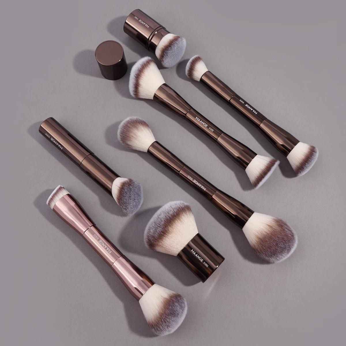 MAANGE Makeup Brushes Double Head Foundation Powder Concealer Blusher Bronzer Makeup Brush Soft Fiber Hair Cosmetic Beauty Tools