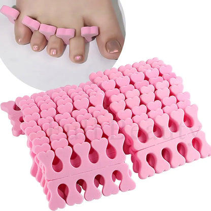 10/20Pairs Pink Soft Sponge Finger Toe Separator For Nail Art Practice Manicure Pedicure Divider Holder Gel UV Polish Tools Foam