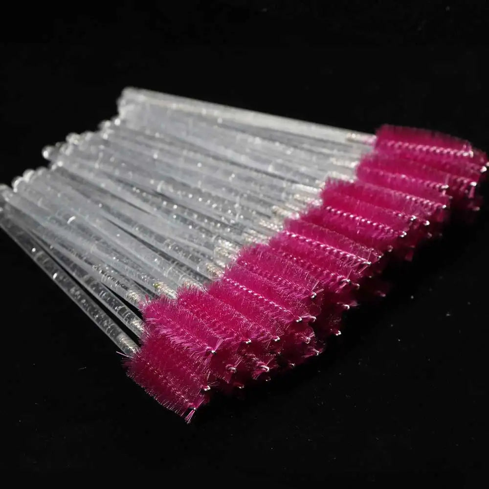 Disposable Crystal Eyelashes Brush Comb 50Pcs Eye Lashes Extension Mascara Wands Makeup Professional Makeup Beauty Tool