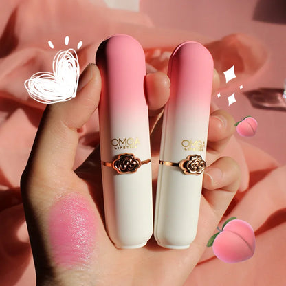 Peach Color Lip Balm Crystal Temperature Change Lipstick Girl Moisturizing LongLasting Lip Gloss Makeup Lip Care Repair Cosmetic