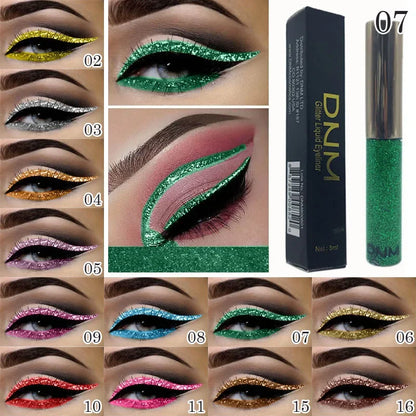 Hot! 16 Colors Liquid Eyeliner Golden Red Blue Eyeliner Shiny Eyes Flash Waterproof Long-lasting Durable Makeup Eyeliner Pencil