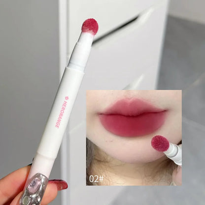 Fluffy Velvet Soft Lip Glaze Liquid Lipstick Cream Nude Matte Rose Red Pigment Waterproof Long Lasting Dye Cheek Lip Tint Paste