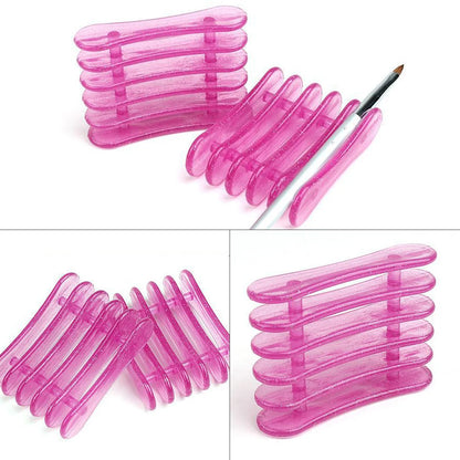 5 Grids Nail Art Painting Brush Holder Manicure Brush Rack Painting Pen Rest Display Stand UV Gel Brush Shelf Nails Accessories