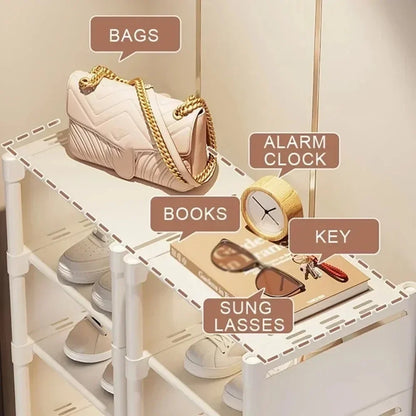 Shoe rack, multi-layer storage rack, household space saving,doorstep entry,indoor dormitory, apartment, small-sized shoe cabinet