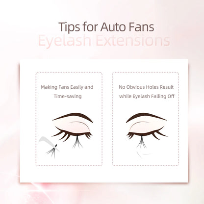 NAGARAKU Easy Fanning Eyelashes Makeup Easy Fans Wires Extension Bloom Auto Fans Eyelash Mega Volume Lashes Quality Natural