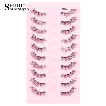 Half Lashes Mink Eyelashes Natural Soft Cat Eye False Eyelashes Long Wispy 3D Mink Lashes Makeup Eyelash Extension Fake Lashes