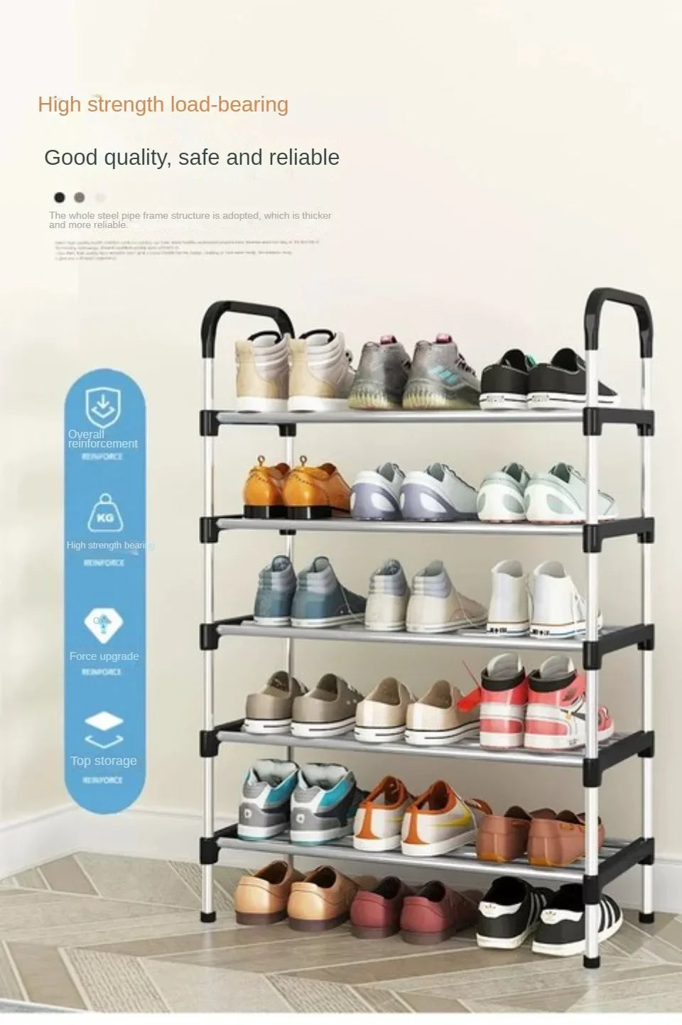 Simple Shoe Rack Multi Layer Dustproof Household Doorstep Shoe Cabinet Storage Space Saving Assembly of Living Room Shoe-shelf