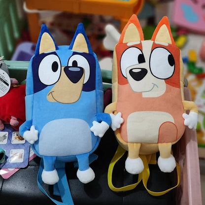 Bluey Anime Figures Kindergarten Kids Schoolbag Cartoon Bingo Plush Family Backpack Picnic Travel Photo Snack Bag Children Gifts