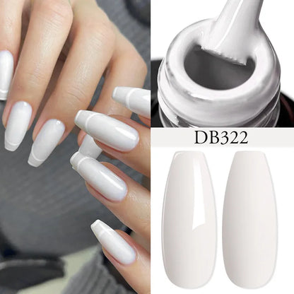 6Pcs Gray Gel Nail Polish Set Moonlight Winter Colors Semi Permanent Varnish Soak Off UV Gel Nail Art Manicure Base Top Coat Kit