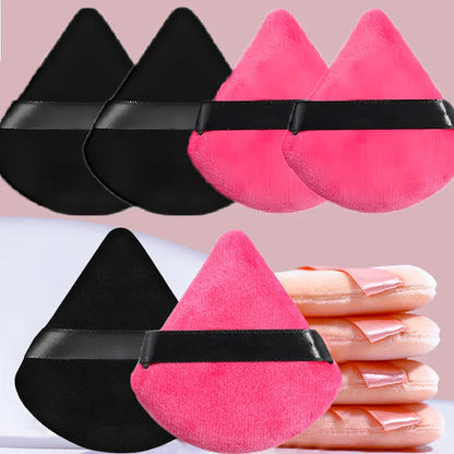 1/8Pcs Triangle Velvet Cosmetic Puff Make Up Loose Powder Application Sponges Face Contour Shadow Foundation Setting Makeup Puff