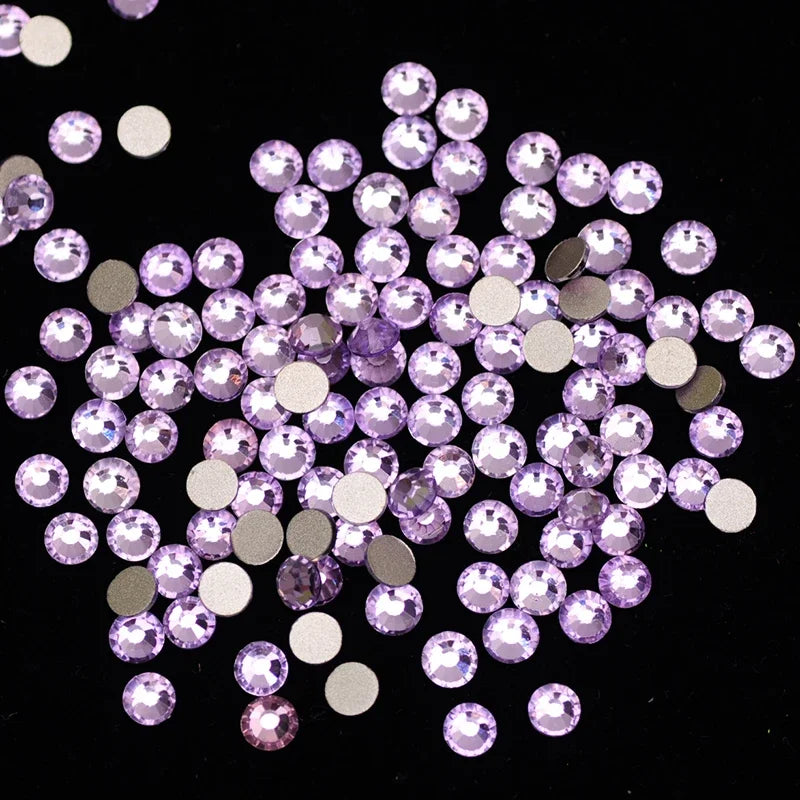 YANRUO 2058NOHF Violet Flatback Rhinetones non Hotfix Dress Ornament Crystals for Clothes