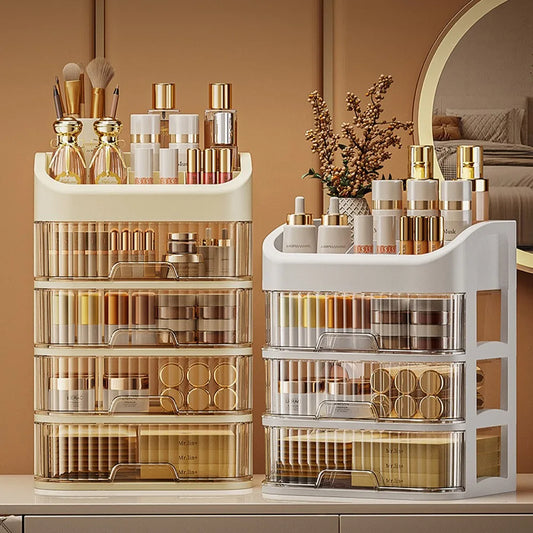 Cosmetic Organizer Makeup Organizer With Drawer Skincare Organizer Eyebrow Pencil Holder Cosmetic Storage Box For Dressing Table