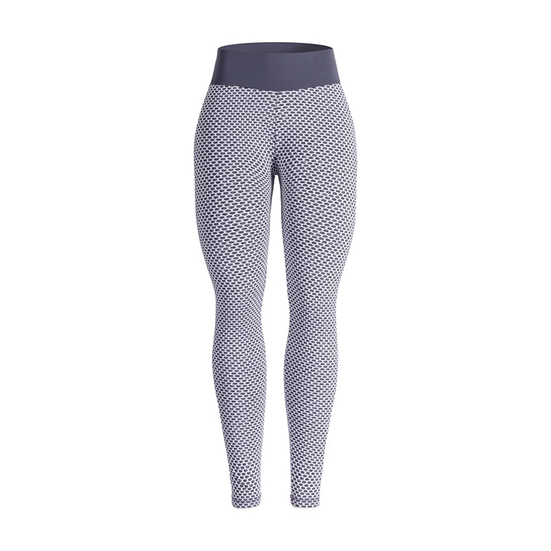 Women's High Waist Leggings Hip Lifting Honeycomb Yoga Pants