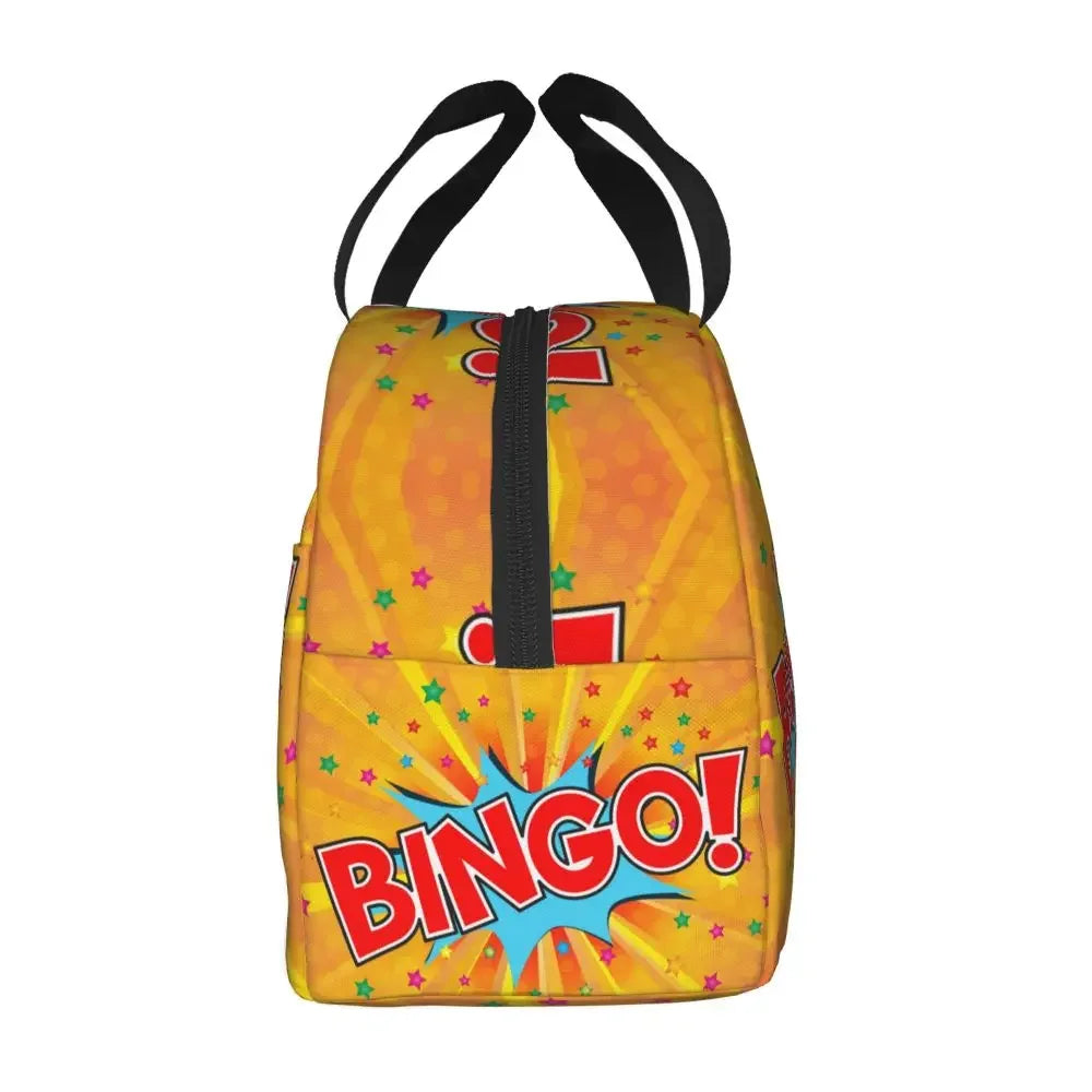 Hot Game Bingo Lunch Bag Leakproof Cooler Thermal Insulated Lunch Box For Women Kids School Beach Camping Travel Food Tote Bags