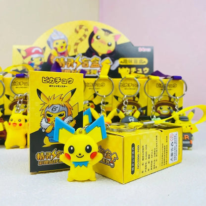 24 Pcs Set Pokemon Random Box Action Figure Cute Different Styles Pikachu Doll Keychain Anime Cartoon Ornaments Model Toys Gift