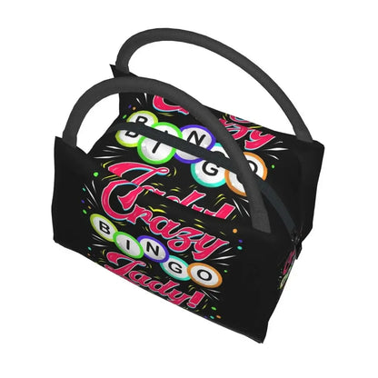 I Love Bingo Game Insulated Lunch Bags for School Office Waterproof Cooler Thermal Lunch Box Women lunchbag