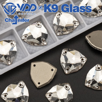 VDD High Quality K9 Glass Sew On Rhinestones Chamfer Sewing Clear Crystal Flatback Stone For Clothes Accessories Wedding Dress