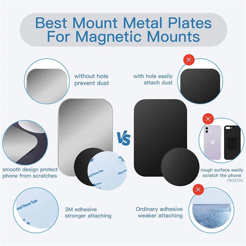 Thin Metal Plate Disk For Magnetic Car Phone Holder Iron Sheet Sticker Disk For Magnet Tablet Desk Phone Car Stand Mount Round