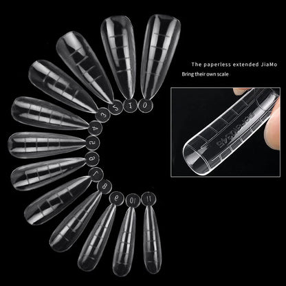 False Nail Tips Acrylic Fake Finger UV Gel Polish Quick Building Mold Sculpted Full Cover Nail Tips Manicures Tool Set