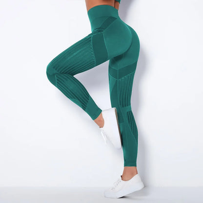 Sexy Women Fitness Leggings Hollow Seamless Leggings High Waist Gym Workout Legging Fashion Breathable Yoga Pant