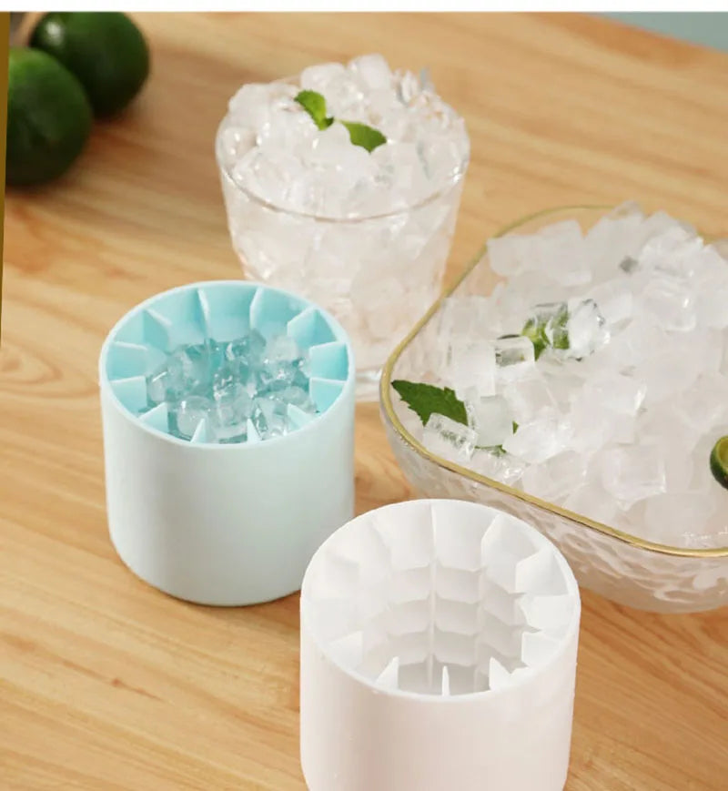 Silicone Ice Cube Mold Round Ice Bucket Summer Homemade DIY Refrigerator Freeze Ice Maker Creative Ice Cube Mold Barware Tools