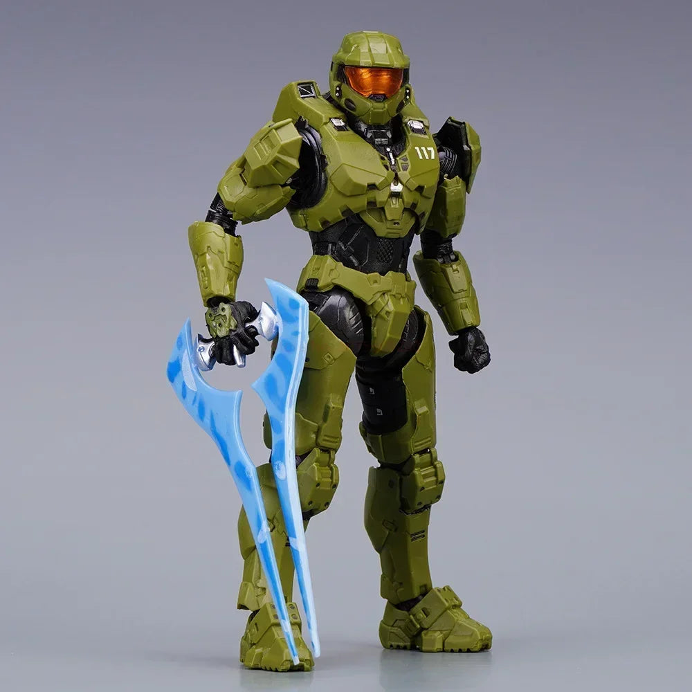 Hot 18cm Halo Infinite Master Chief Mjolnir Mk Vi 1/12 Scale 17.5cm 6" Action Figure Re:Edit Gen.3 117 Ko'S 1000 Model Toy Gift