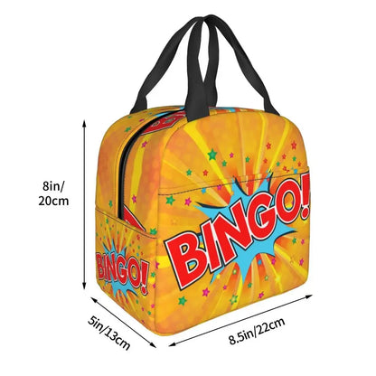 Hot Game Bingo Lunch Bag Leakproof Cooler Thermal Insulated Lunch Box For Women Kids School Beach Camping Travel Food Tote Bags