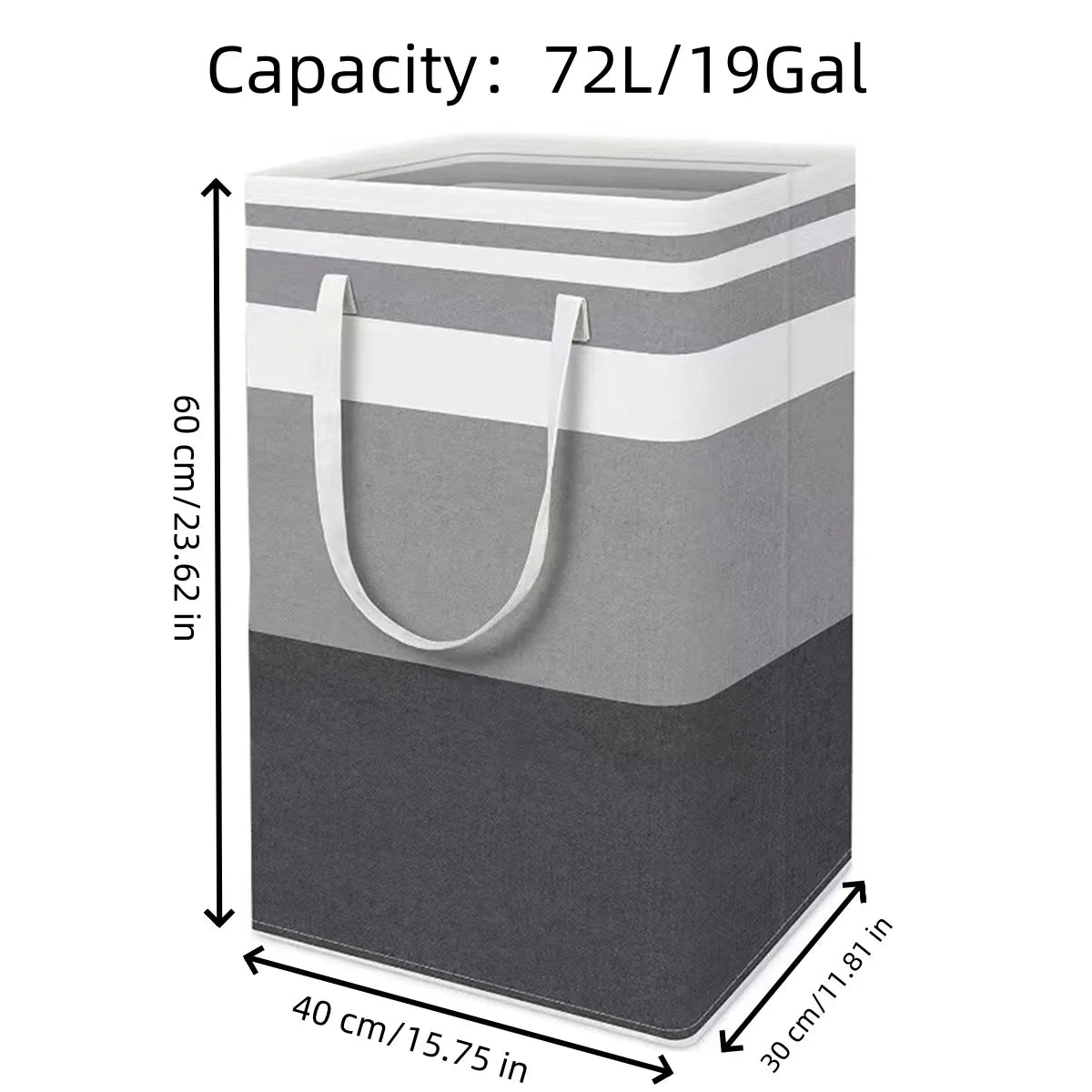 1PC/2PC 72L/19Gal Waterproof, Foldable Laundry Hamper, Portable Laundry Hamper Suitable For Bedrooms, Laundry Rooms, Dormitories High Gloss