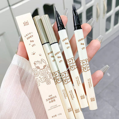 Four Claw Water Eyebrow Pen Natural Smooth Clear Roots 4 Point Head Liquid Eye Brow Liner Pencil Waterproof Eye Makeup Cosmetic