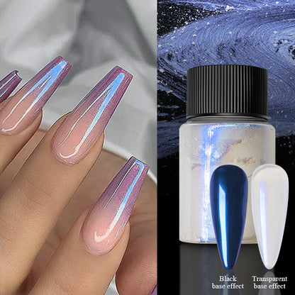 10g/Bottle Pearl Nail Powder  Nail Glitter Aurora Pigment Powder For  Chrome Manicure Nail Decoration