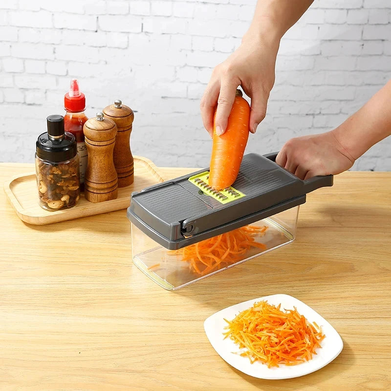 Multifunctional Vegetable Chopper Slicer Cutter Shredders Slicer With Basket Handle Food Grate Food Onion Chopper 14/16 in 1