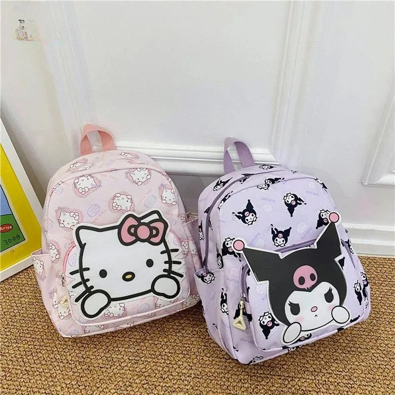 Sanrio Hello Kitty Cinnamoroll Saco De Livro Dos Desenhos Animados, Mochila Estudante Kawaii, Bolsa De Ombro De Alta Capacidade,