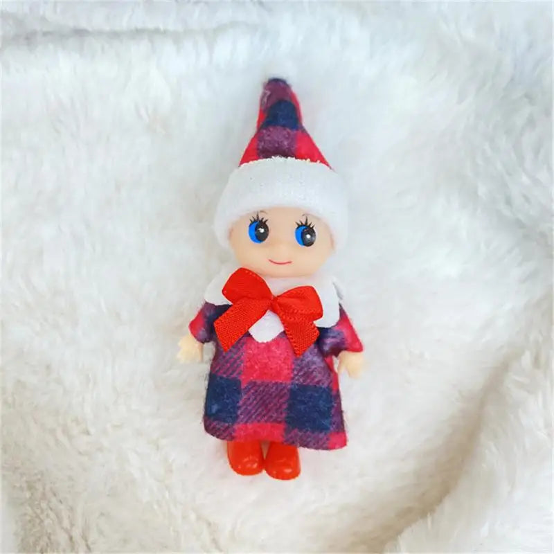 Christmas Baby Elf Dolls Kawaii Mini Babies Elf Dolls Set Plush Toys Accessories Festive Party Christmas Toys Gift for Kid Child