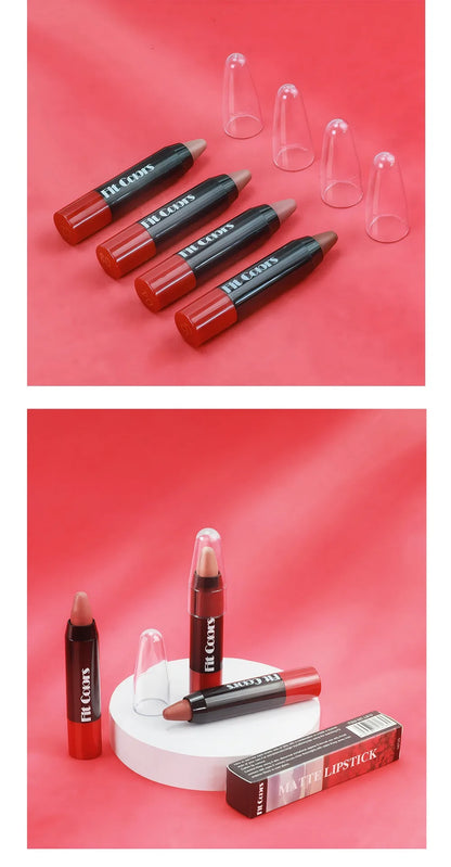 Nude Grey Pink Lip Liner Pen Matte Contour Tint Crayon Lipstick Non-stick Cup Waterproof Sexy Red Lip Shape Makeup Cosmetic