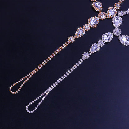 Gorgeous Cubic Zirconia Chain Anklet for Women Exquisite Silver Color Ankle Bracelet Barefoot Sandals Foot Jewelry