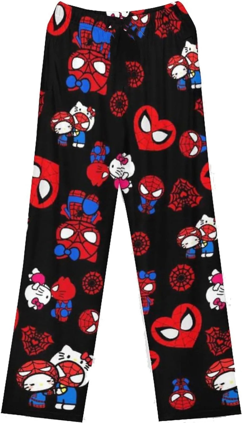 Spider-Man Hello Kitty New Year Cotton Loose Ladies Pajama Pants Pyjama Trousers Women Men Cartoon Sleep Bottoms Christmas Gifts