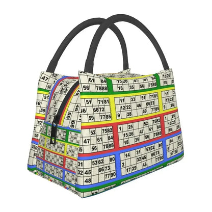 I Love Bingo Game Insulated Lunch Bags for School Office Waterproof Cooler Thermal Lunch Box Women lunchbag