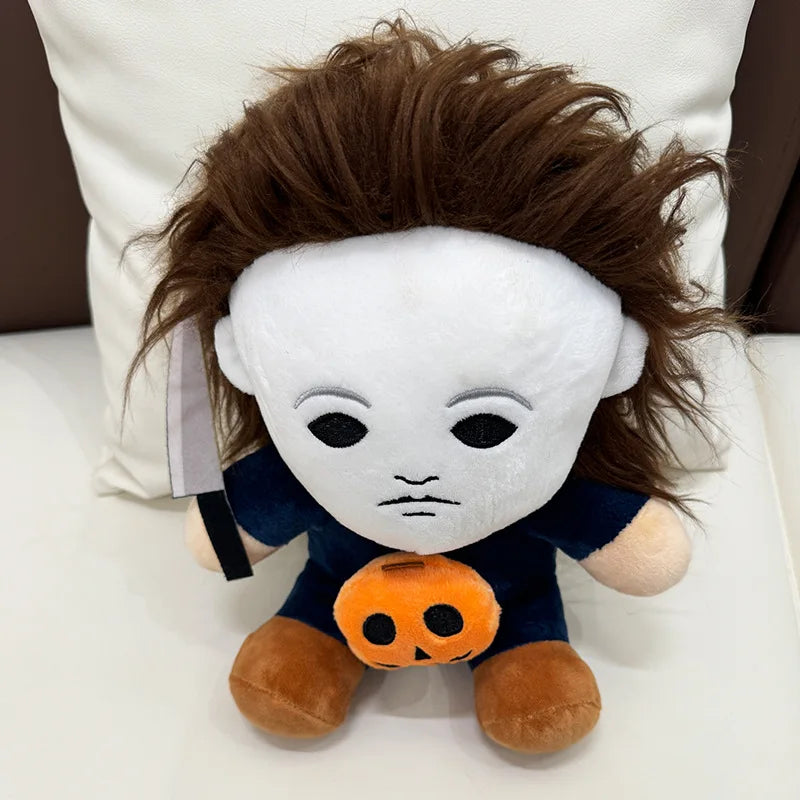 Michael Myers Plushie Doll Chucky Plush Halloween Demon King Animal Slippers Winter Warm Shoes Men Women's Indoor Kids Gifts