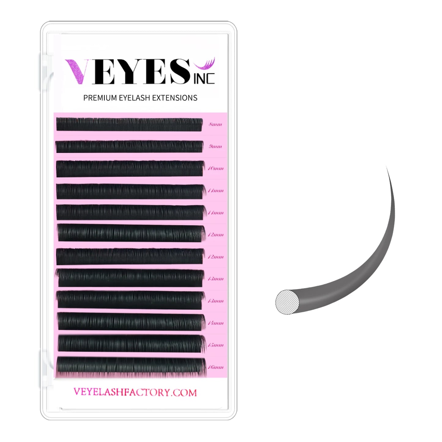 Veyes Inc Classic Eyelash Extensions Veyelash 0.15mm  Individual Lash Extensions Matte Black Silk Lashes Wholesale for Beauty