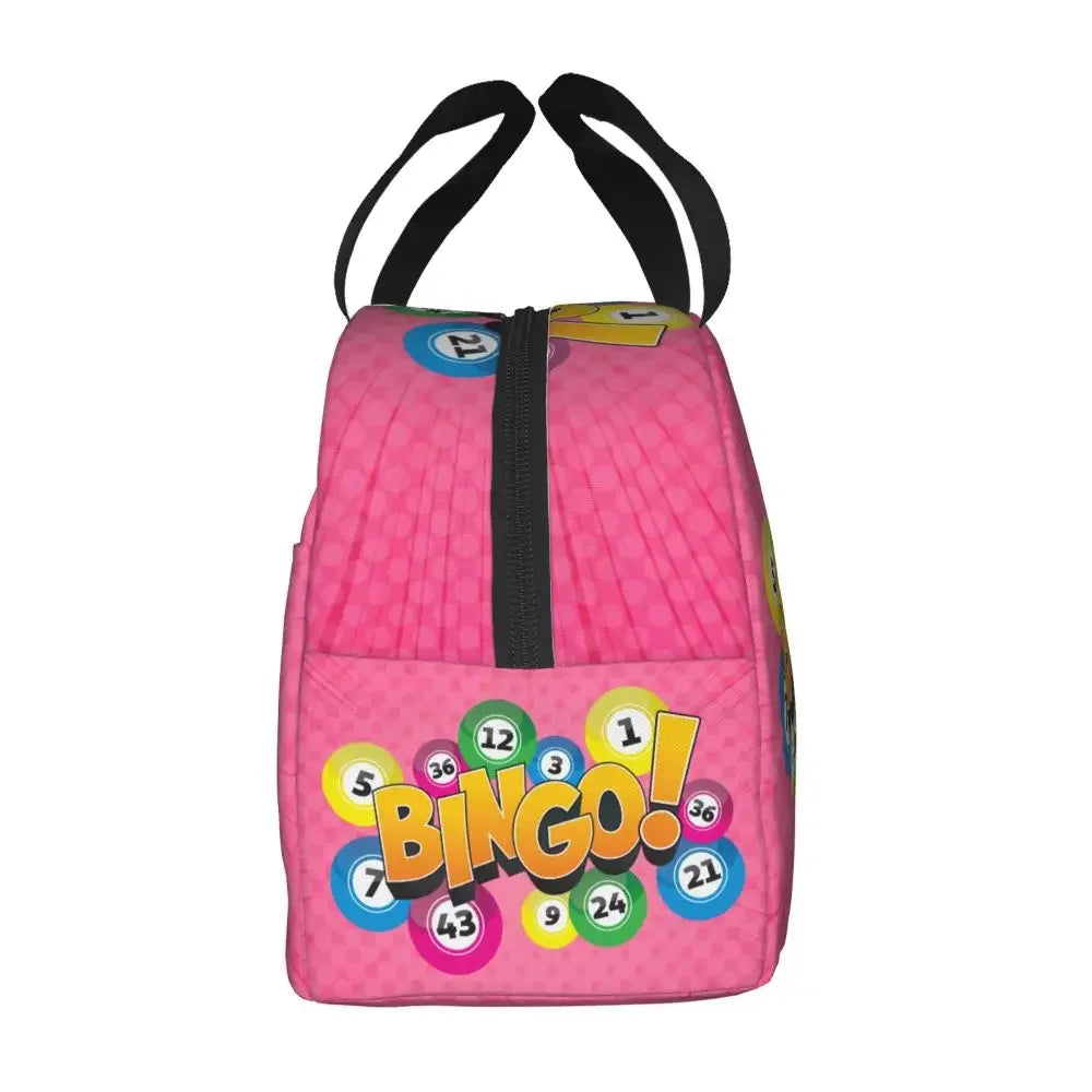 Hot Game Bingo Lunch Bag Leakproof Cooler Thermal Insulated Lunch Box For Women Kids School Beach Camping Travel Food Tote Bags