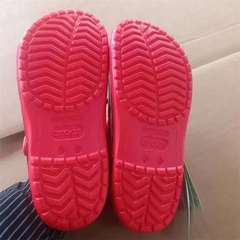 Aoger Disney Lightning Mcqueen Pixar Cartoon Solid Waterproof Slippers Outdoor Beach Shoes Sandals Casual Ankle-Wrap Eva Gift