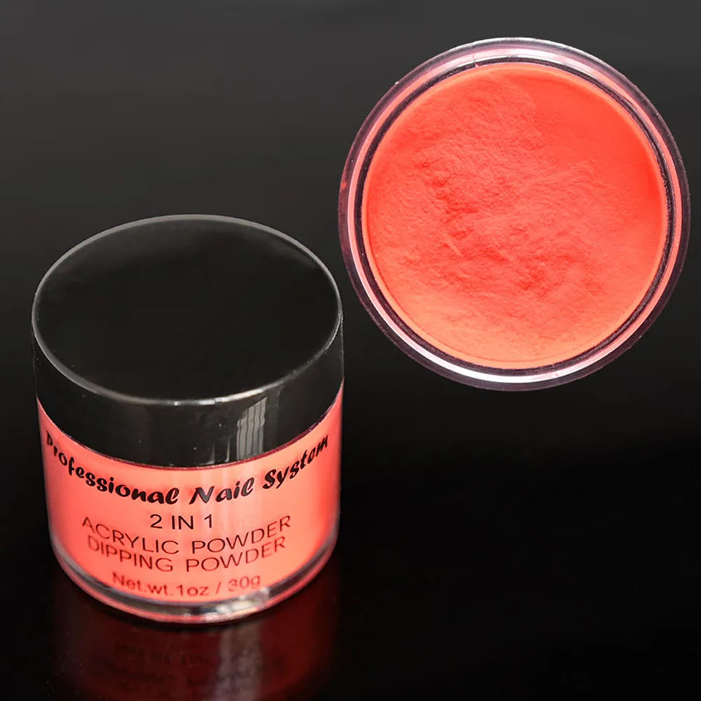 1oz Neon Fluorescent Dip Powder Pigment Nude Pink Acrylic Powder Dipping Powder Nail Supplies For Professionals