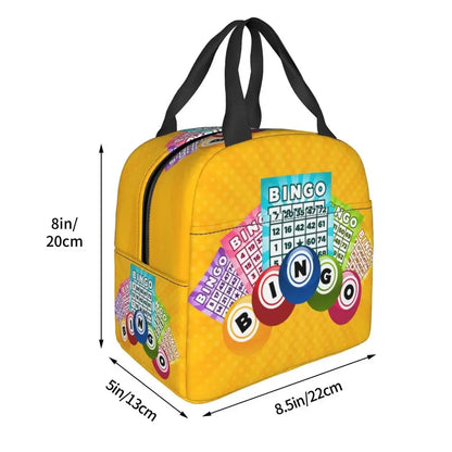 Hot Game Bingo Lunch Bag Leakproof Cooler Thermal Insulated Lunch Box For Women Kids School Beach Camping Travel Food Tote Bags